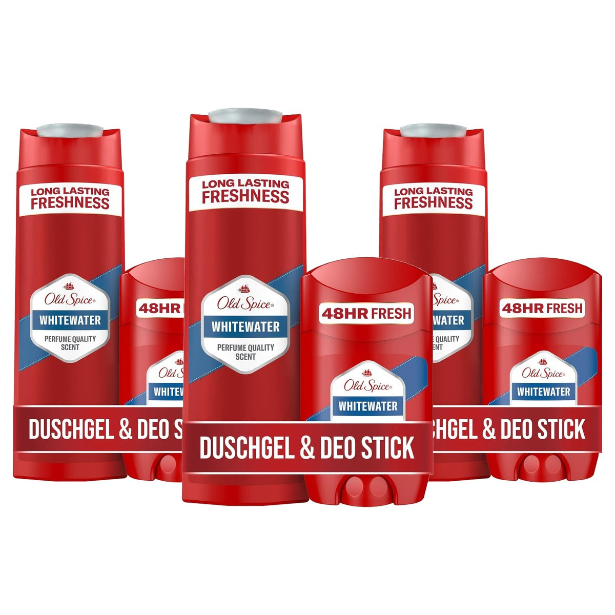 Old Spice Whitewater Set 50 ml + 3 x 250 ml - Voordeelverpakking