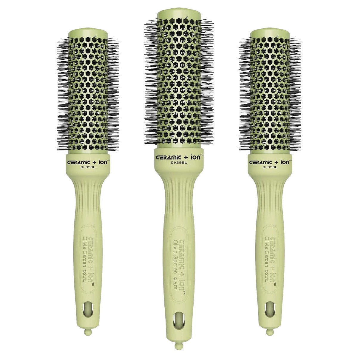 Olivia Garden Blossom Special Edition Thermoborstel Keramiek en Ionen - 3-pack