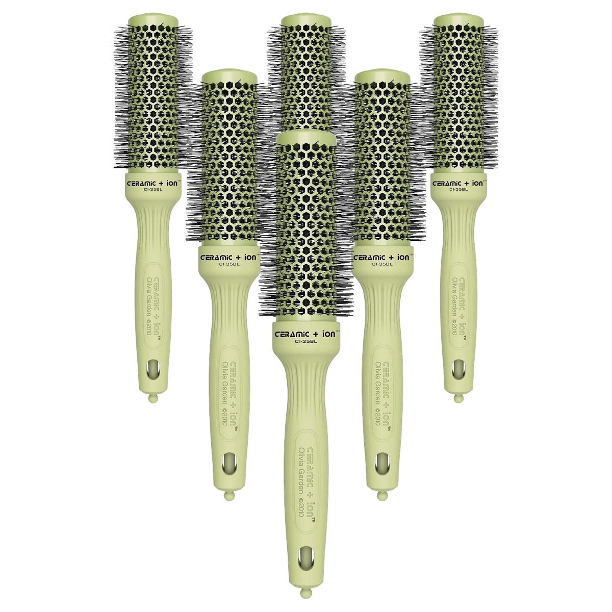 Olivia Garden Blossom Special Edition Thermoborstel Keramiek en Ionen - 6-pack