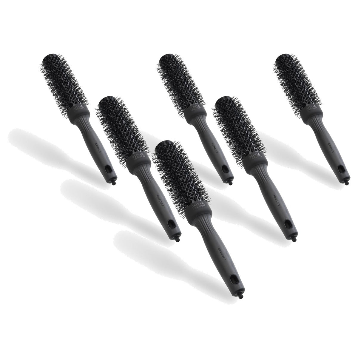 Olivia Garden Expert Blowout Speed Black Label Ronde Borstel, Matzwart, 35 mm - 6-pack