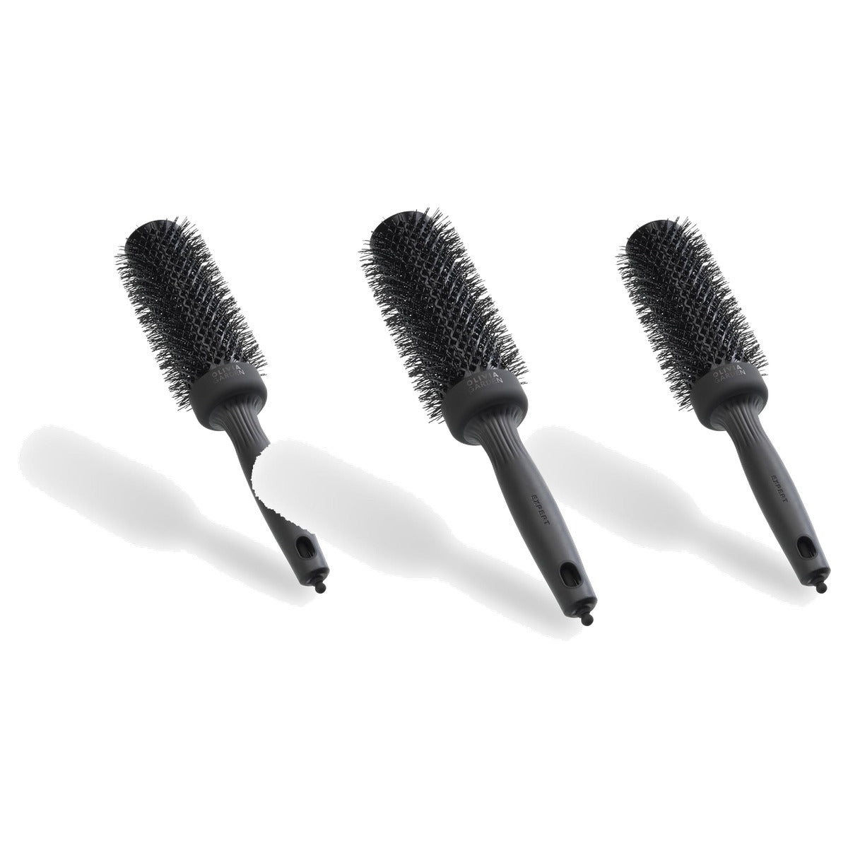 Olivia Garden Expert Blowout Speed Black Label Ronde Borstel, Matzwart, 45 mm - 3-pack