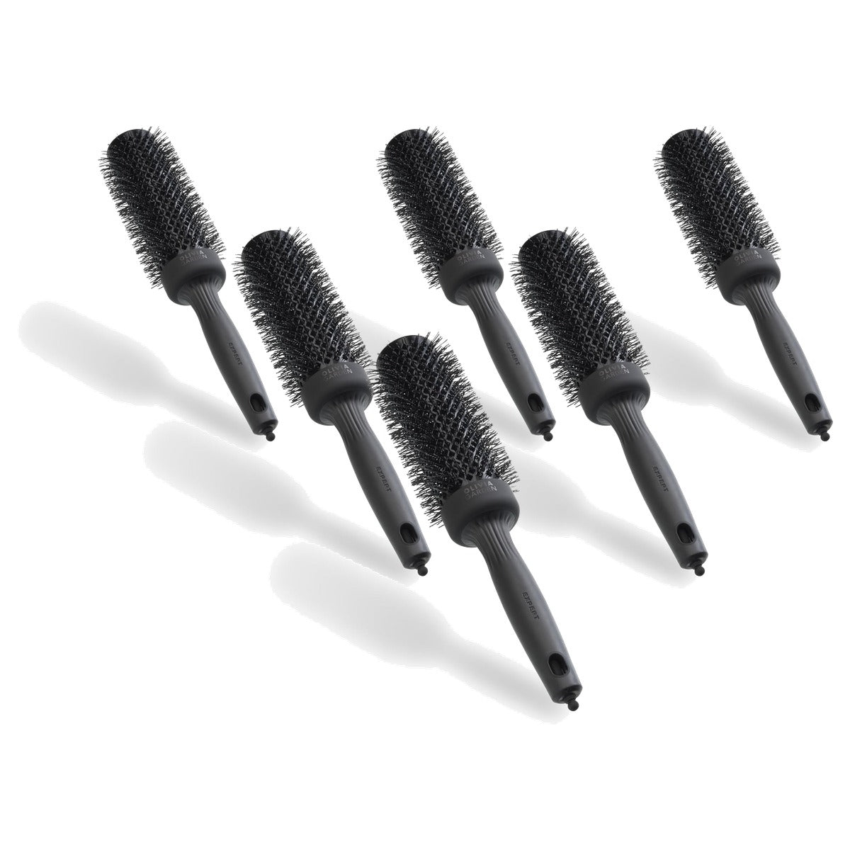 Olivia Garden Expert Blowout Speed Black Label Ronde Borstel, Matzwart, 45 mm - 6-pack