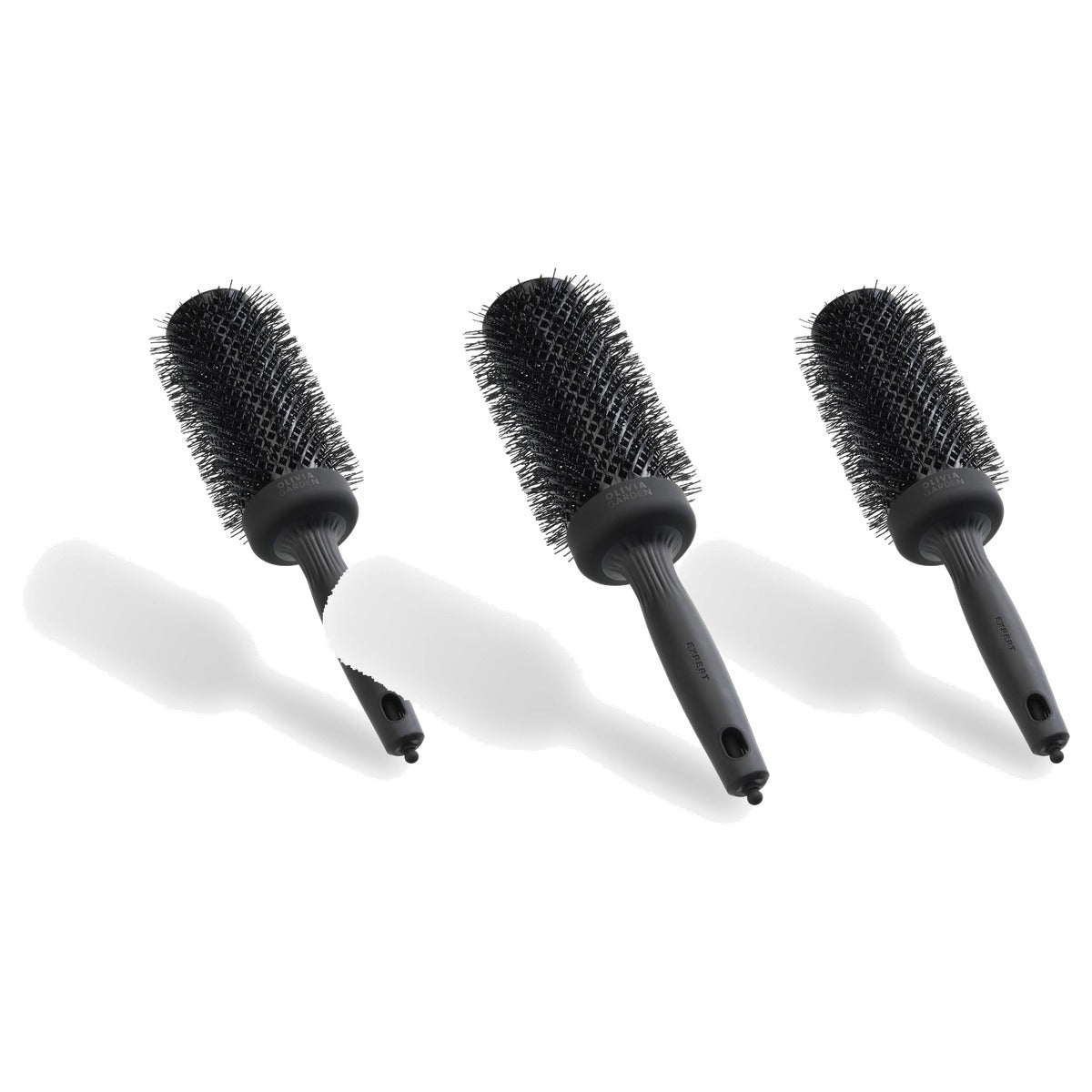 Olivia Garden Expert Blowout Speed Black Label Ronde Borstel, Zwart, 55 mm - 3-pack