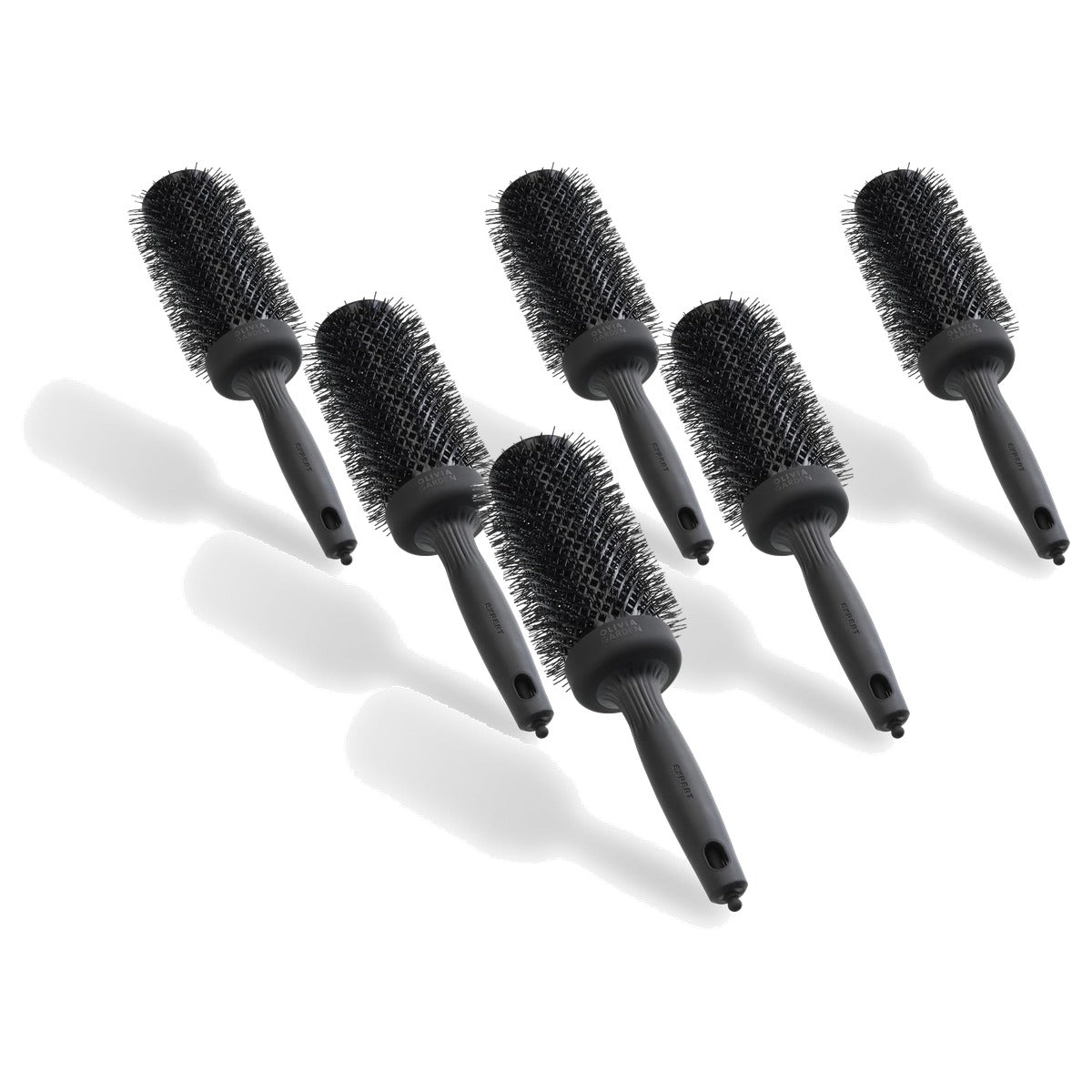 Olivia Garden Expert Blowout Speed Black Label Ronde Borstel, Zwart, 55 mm - 6-pack