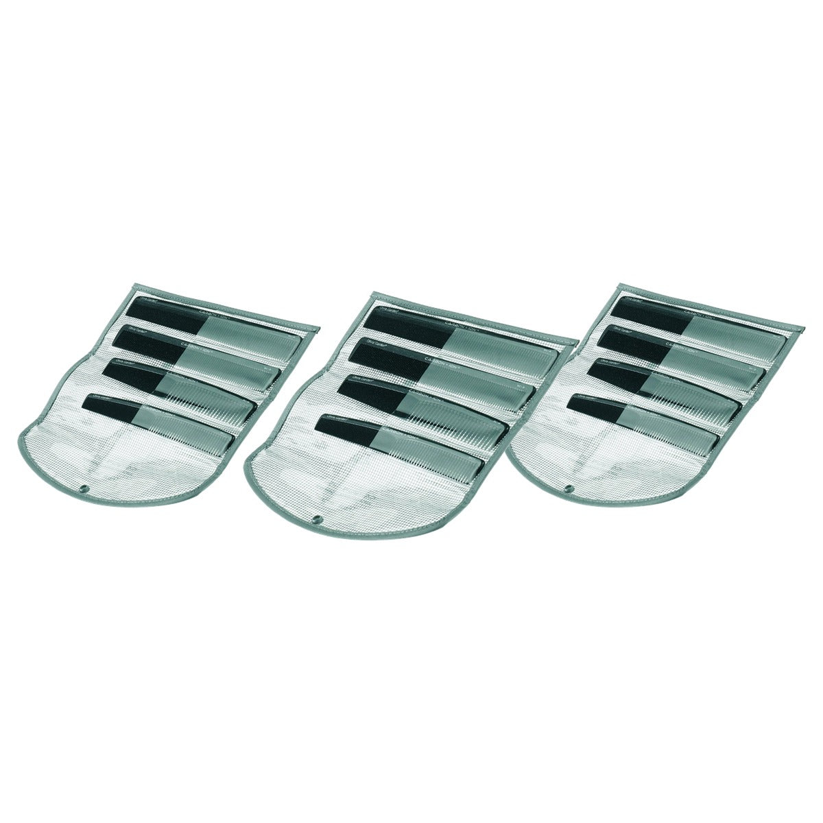 Olivia Garden Carbon + Ion Tondeusekammenset - 3-pack