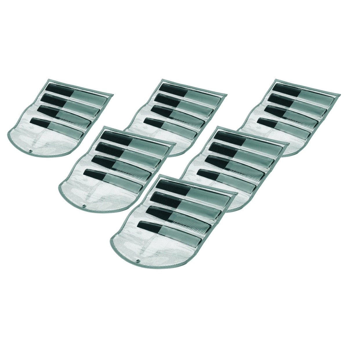 Olivia Garden Carbon + Ion Tondeusekammenset - 6-pack
