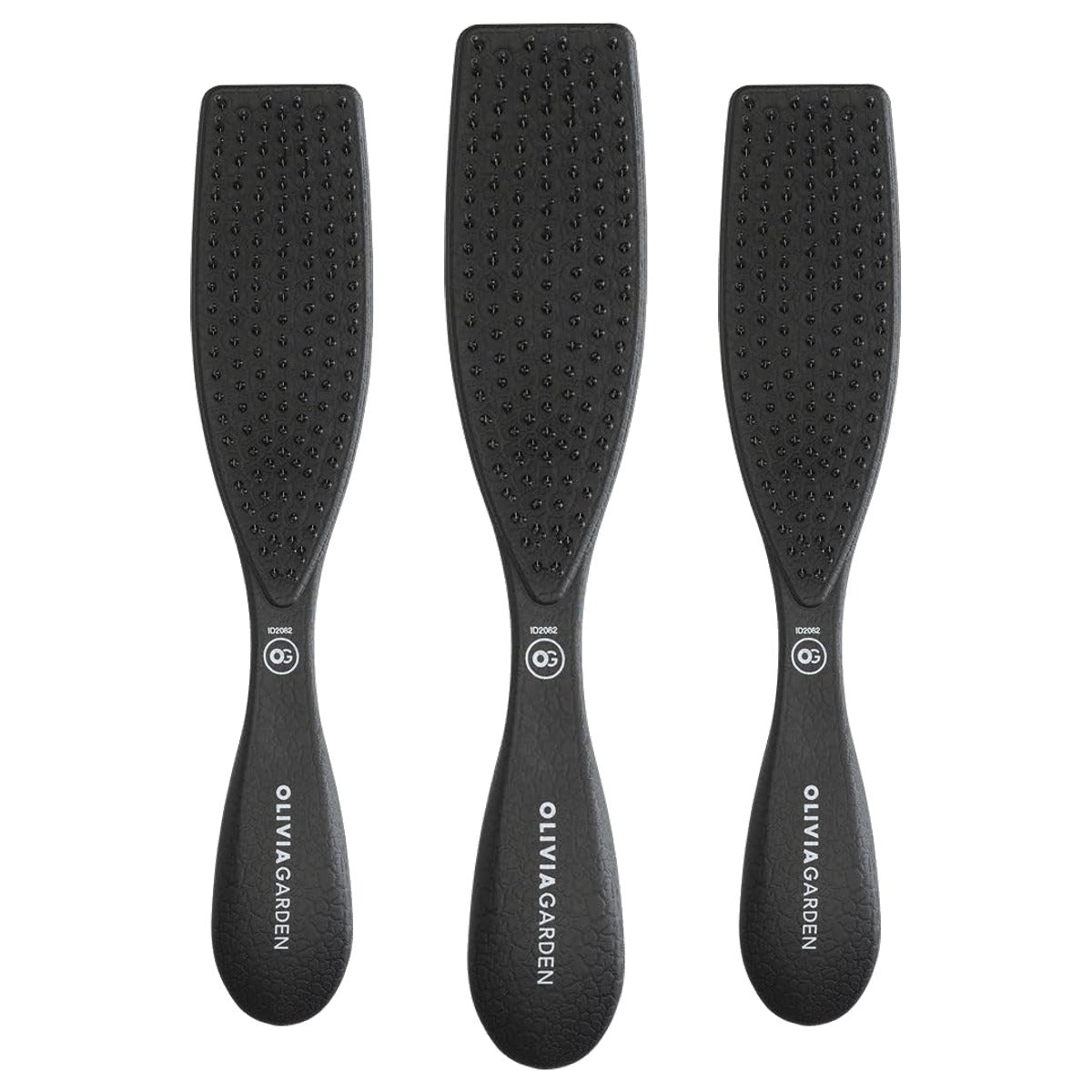Olivia Garden Essential Style Blend Haarborstel voor Nat Haar, Zwart - 3-pack