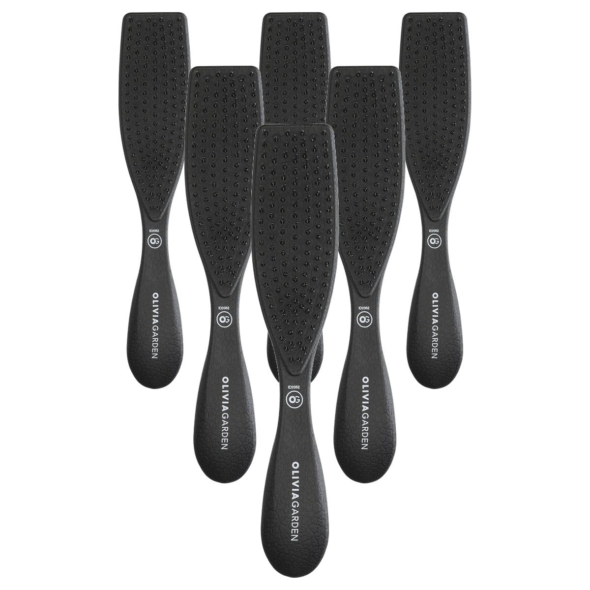 Olivia Garden Essential Style Blend Haarborstel voor Nat Haar, Zwart - 6-pack