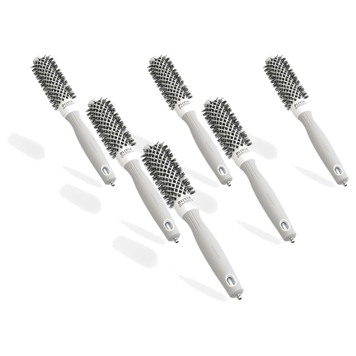 Olivia Garden Expert Blowout Shine Ronde Borstel Keramiek 25 mm - 6-pack