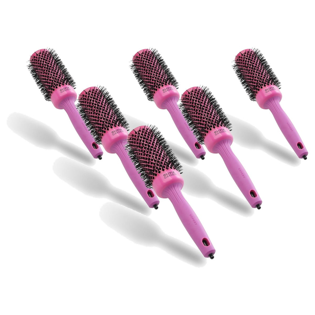Olivia Garden Expert Blowout Shine Ronde Borstel Keramiek 45 mm - 6-pack
