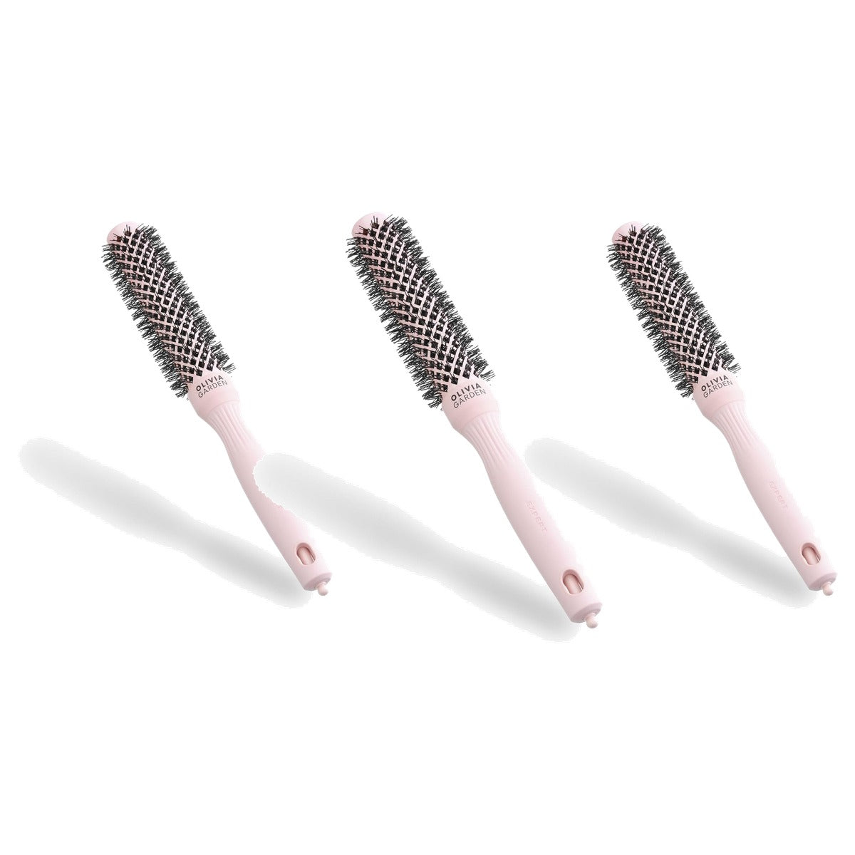 Olivia Garden Expert Blowout Speed Ronde Borstel Pastelroze 25 mm - 3-pack