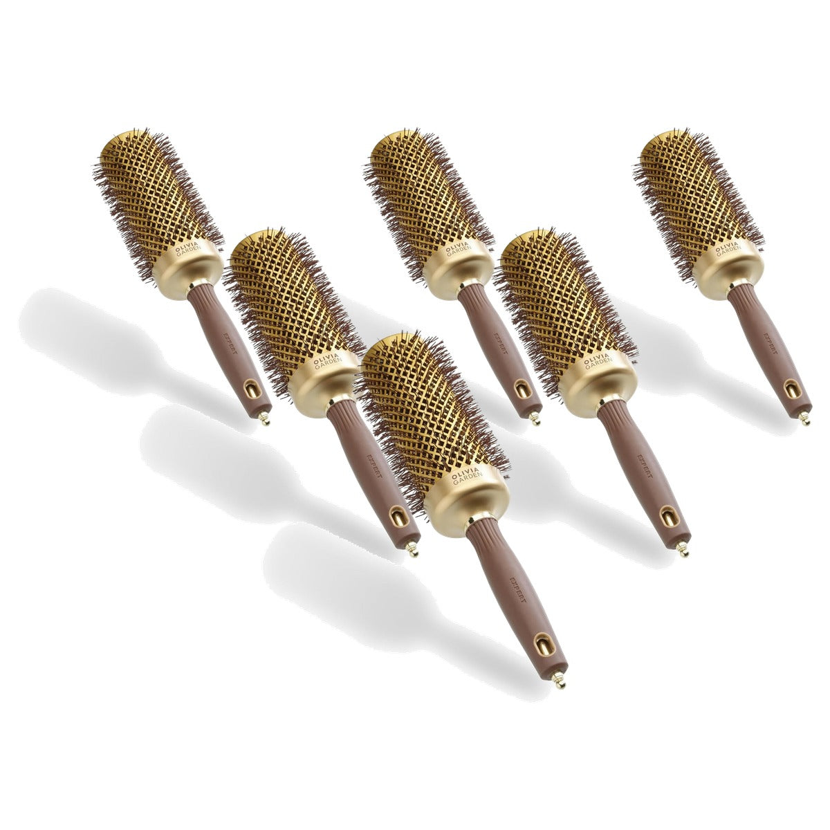 Olivia Garden Expert Blowout Speed Keramische Ronde Borstel - 6-pack