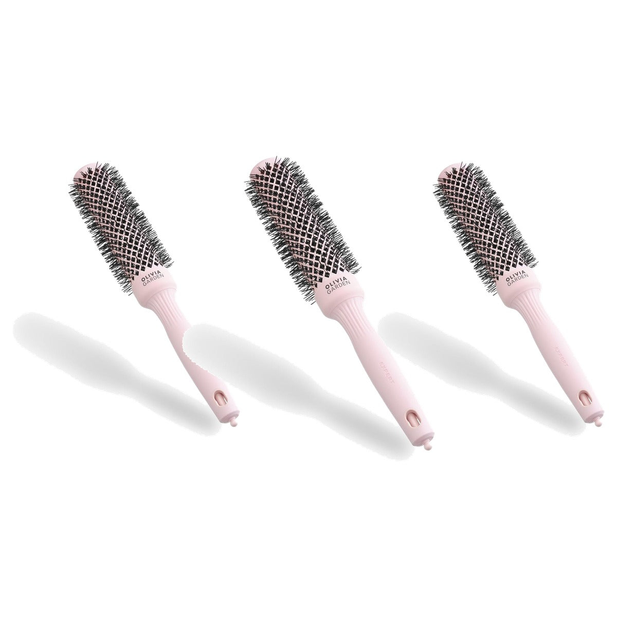 Olivia Garden Expert Blowout Speed Ronde Borstel, Pastelroze, 45 mm - 3-pack
