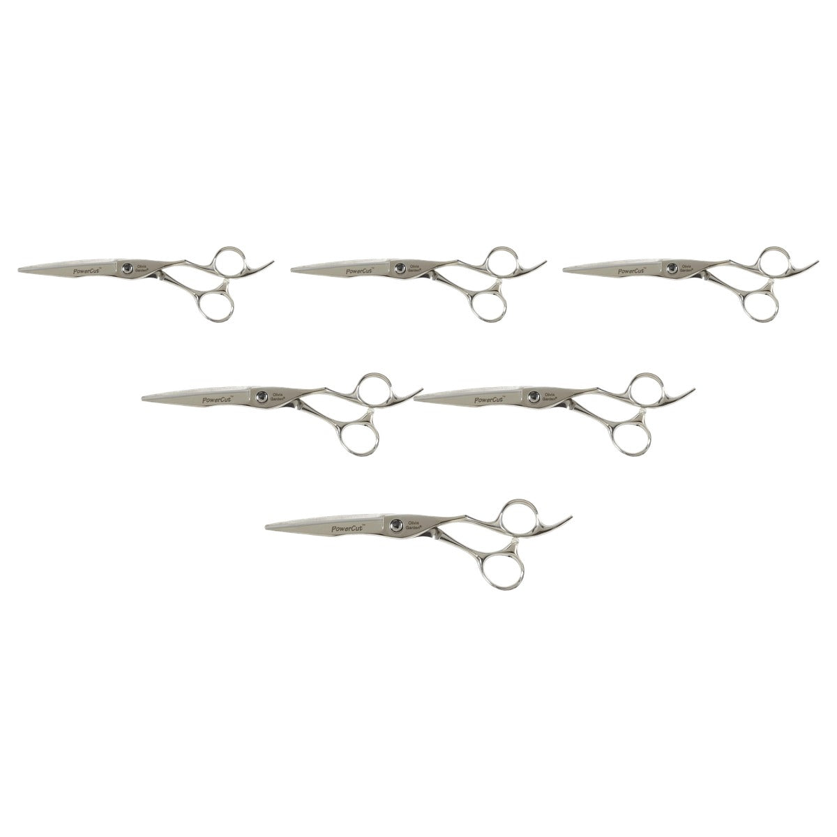 Olivia Garden Haarknipschaar Power Cut 15,2 cm, Rechtshandig - 6-pack