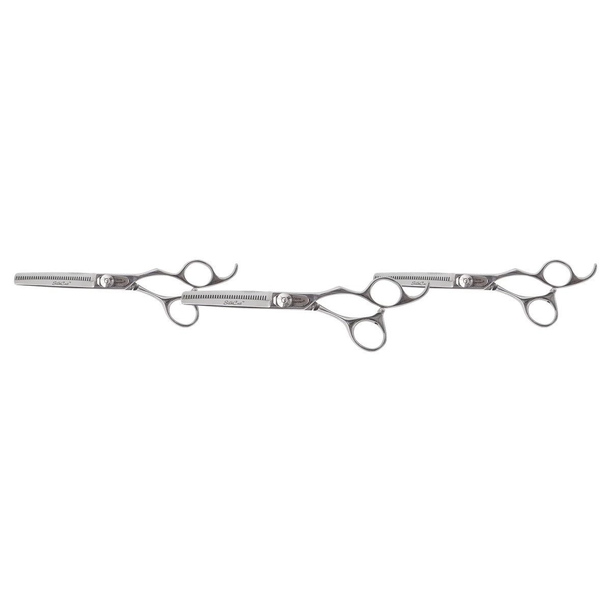 Olivia Garden Silkcut Haarknipschaar Europa Effileerschaar 635, 15,5 cm - 3-pack