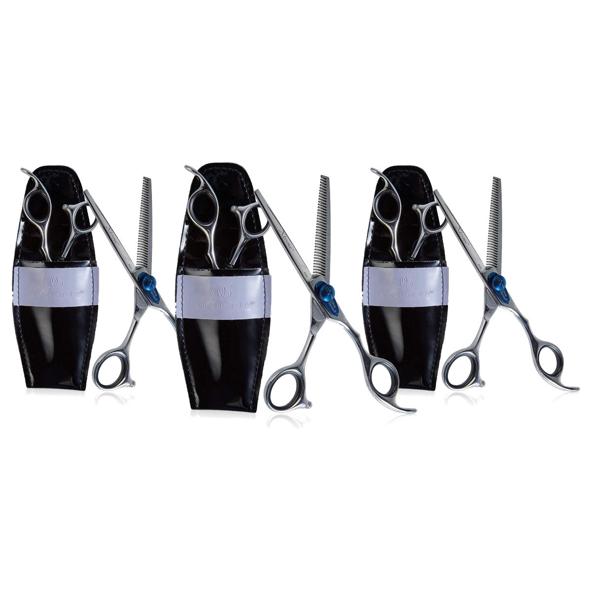 Olivia Garden Xtreme 6,0 inch Effileerschaar, 35 Tanden, Rechtshandig - 3-pack