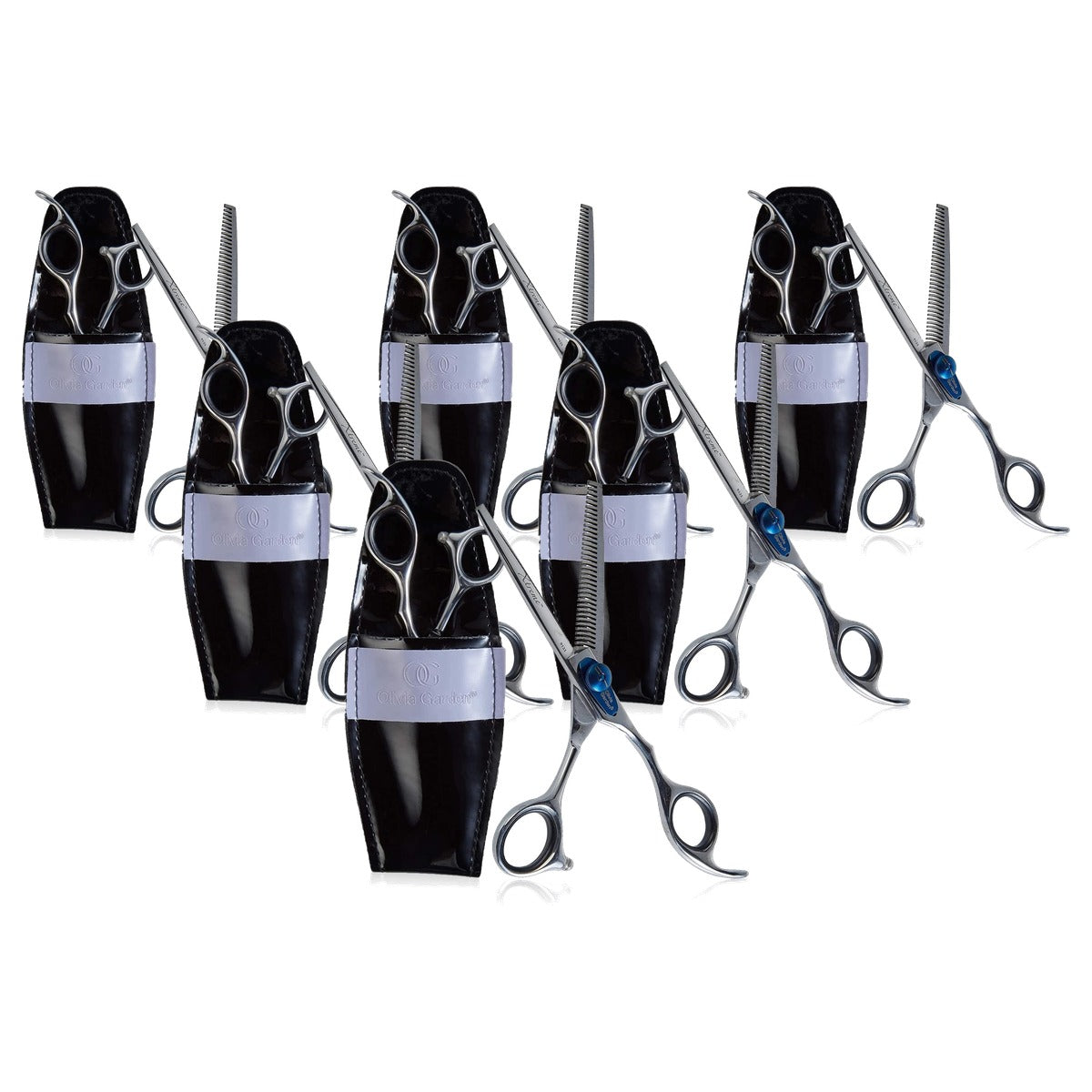 Olivia Garden Xtreme 6,0 inch Effileerschaar, 35 Tanden, Rechtshandig - 6-pack