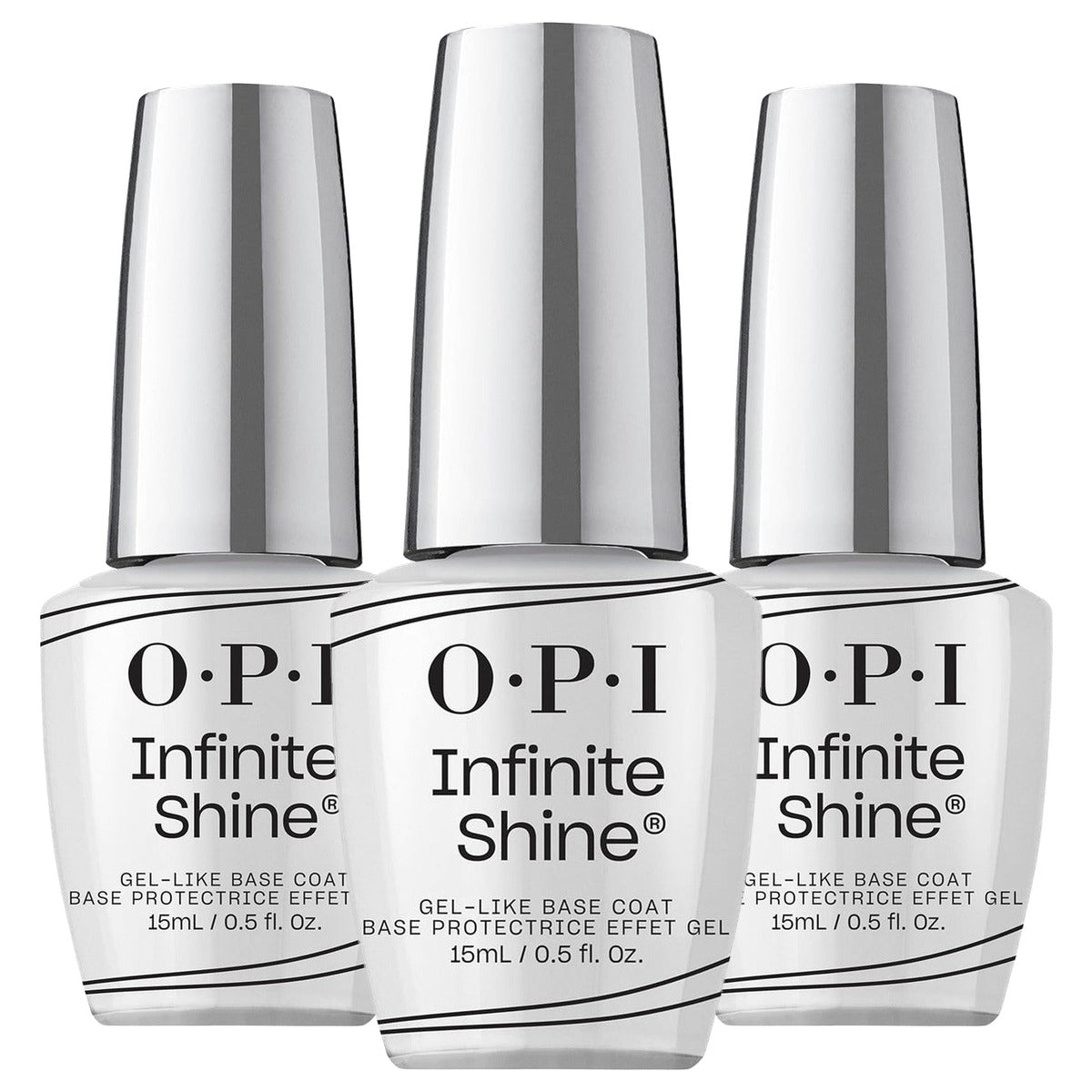 OPI Infinite Shine Base Coat Semi-permanent tot 11 Dagen 15 ml - 3-pack