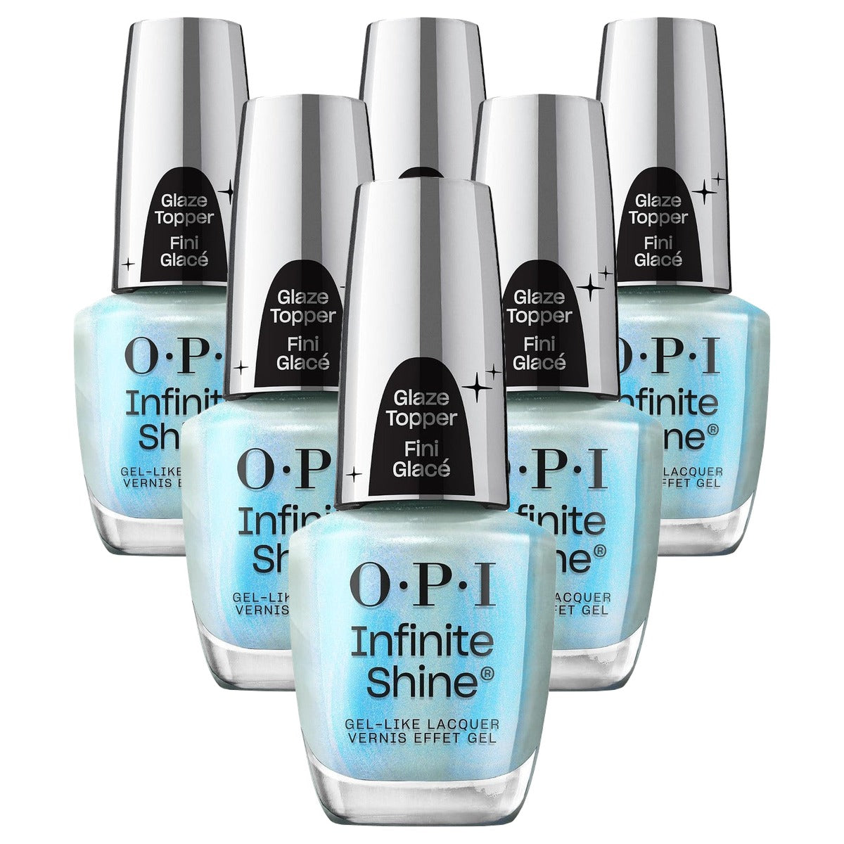 OPI Infinite Shine Glaze Topper Nagellak Parelmoerblauw 15 ml - 6-pack