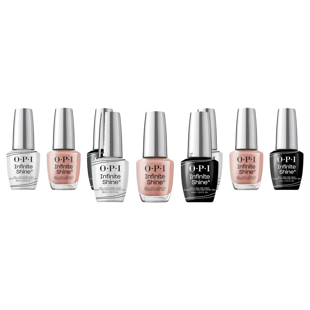 OPI Infinite Shine Set Base Coat + Barefoot in Barcelona + Top Coat 3 x 15 ml - 3-pack
