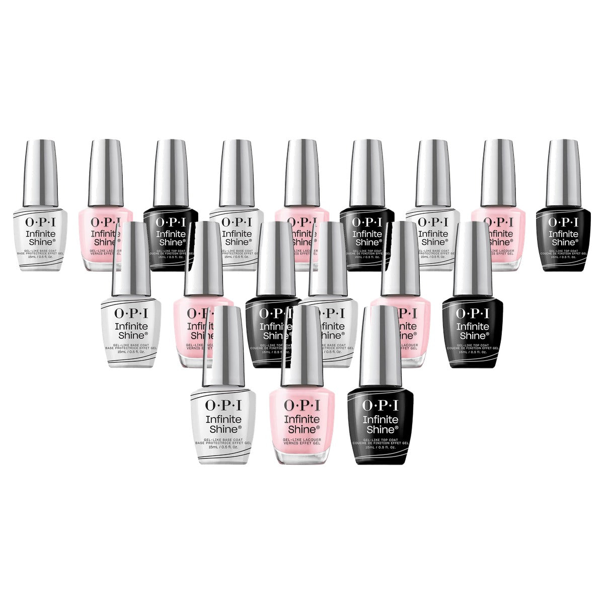 OPI Infinite Shine Set Base Coat + It's a Girl + Top Coat 3 x 15 ml - 6-pack