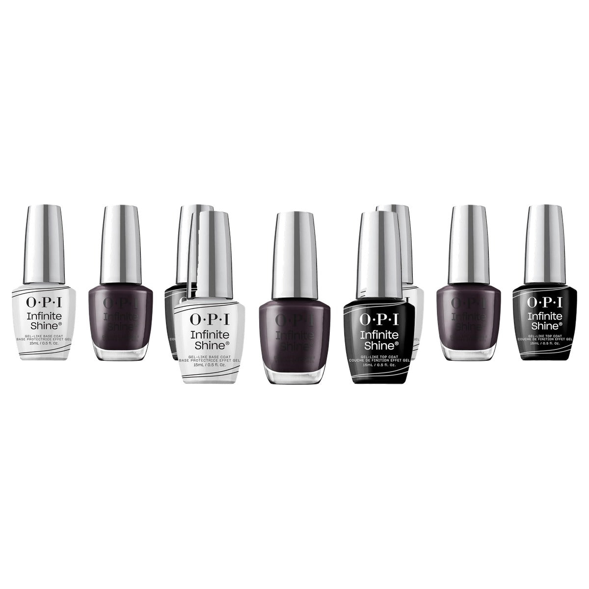 OPI Infinite Shine Set Base Coat + Lincoln Park After Dark + Top Coat 3 x 15 ml - 3-pack
