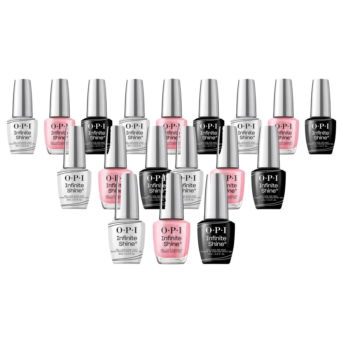 OPI Infinite Shine Set Base Coat + Princesses Rule! + Top Coat 3 x 15 ml - 6-pack