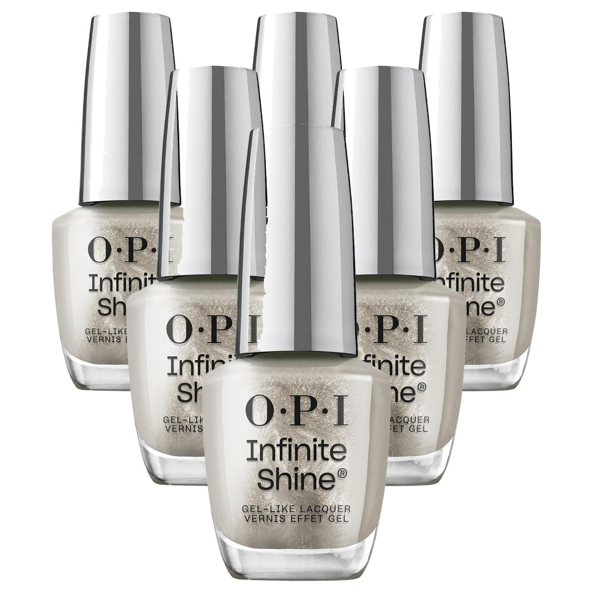 OPI Infinite Shine Work From Chrome Nagellak Metallic Zilver 15 ml - 6-pack