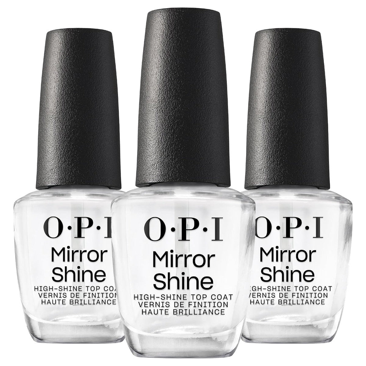 OPI Nail Lacquer Brilliant Top Coat voor Langere Houdbaarheid 15 ml - 3-pack