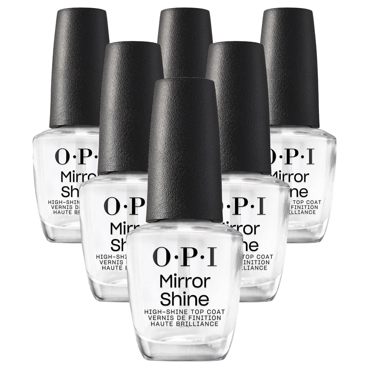 OPI Nail Lacquer Brilliant Top Coat voor Langere Houdbaarheid 15 ml - 6-pack
