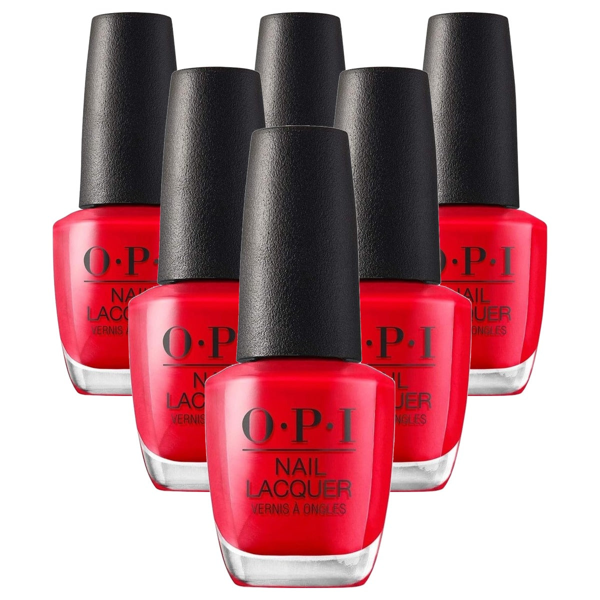 OPI Nail Lacquer Rood- en Oranjetinten Nagellak 15 ml - 6-pack