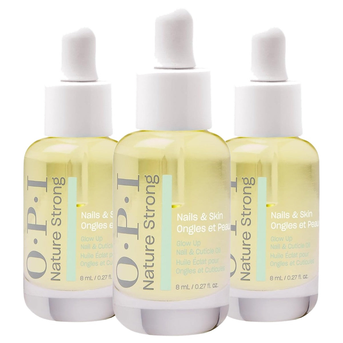 OPI Nature Strong Nails & Skin Glow Up Nagel- en Nagelriemolie 8 ml - 3-pack