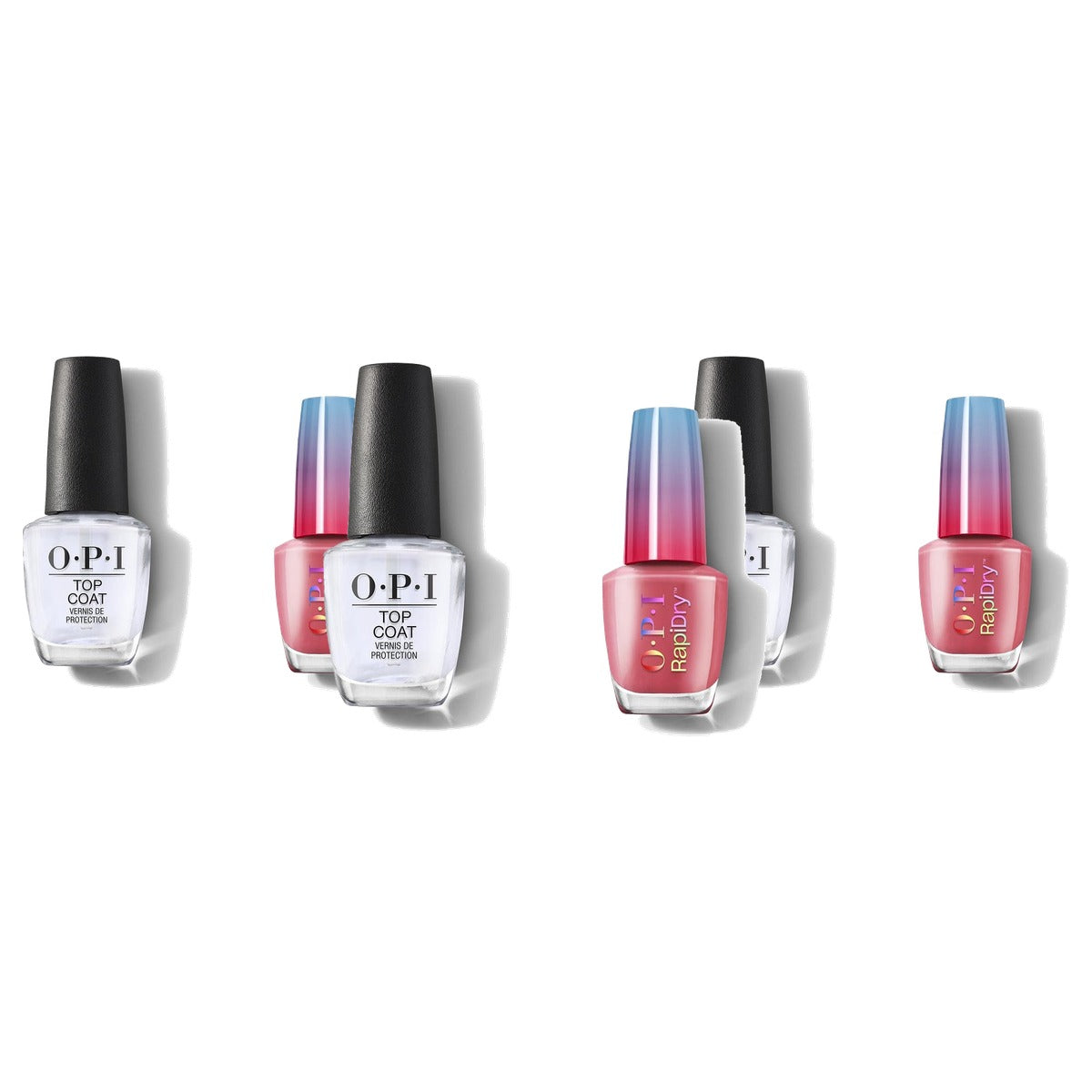 OPI RapiDry Bundle Top Coat 15 ml + Dry and Dash Rode Nagellak 9 ml - 3-pack