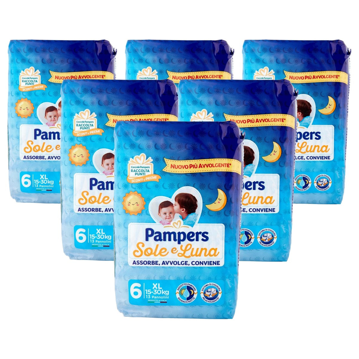 Pampers 13 x zon en maan - 6-pack