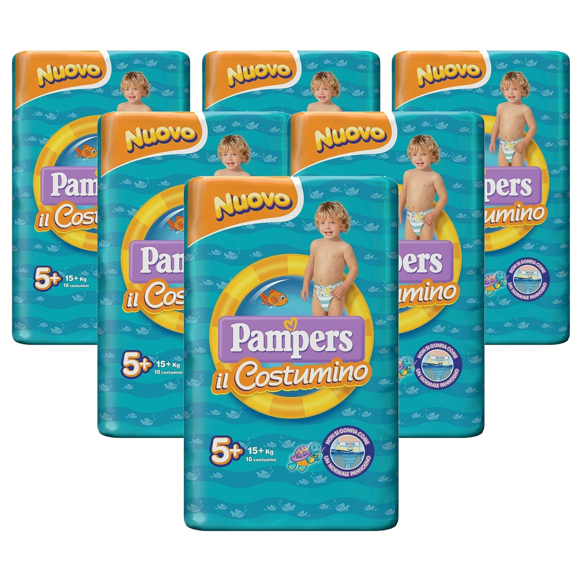 Pampers Badpak 20 luiers maat 5+ (15+ kg) - 6-pack