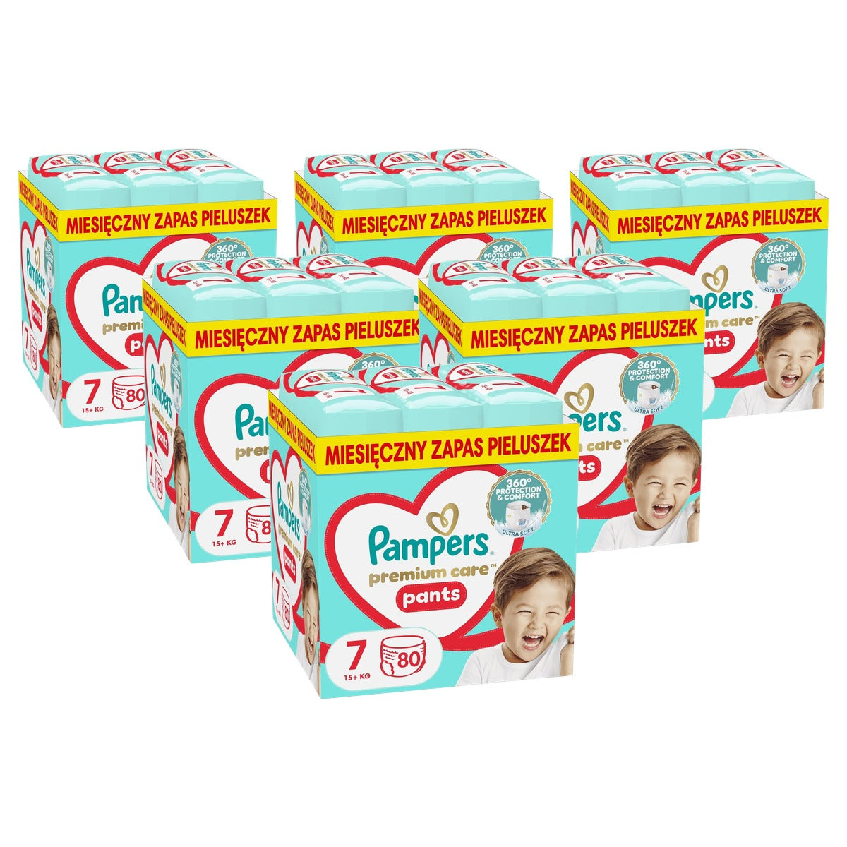Pampers Premium Care luiers maat 7, 80 luiers+ 6 x 15 kg - Voordeelverpakking
