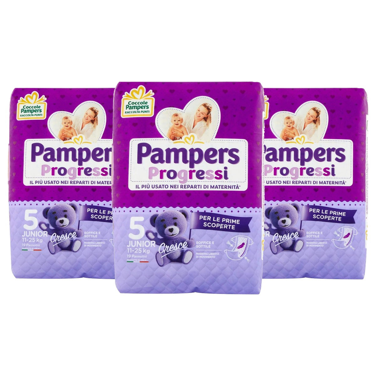 Pampers Progressi Maxi Maat 5 11 19 stuks 3 x 25 kg - Voordeelverpakking