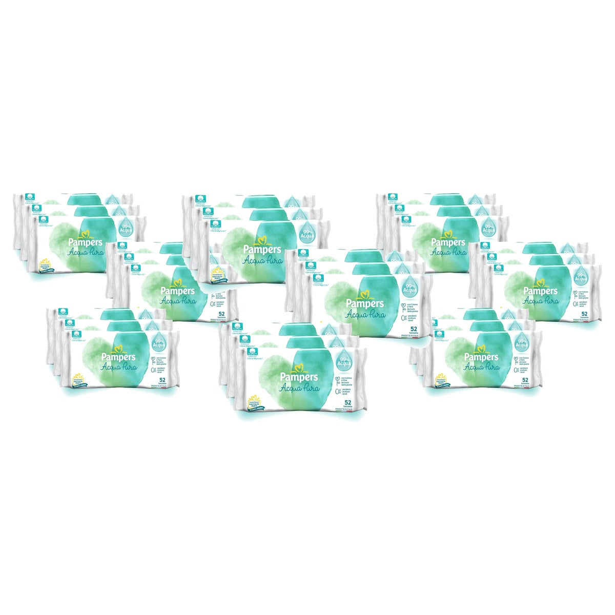 Pampers Pure Water vochtige doekjes (3 verpakkingen) 3 x 468 stuks - Voordeelverpakking