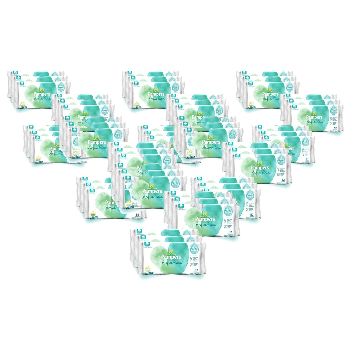 Pampers Pure Water vochtige doekjes (3 verpakkingen) 6 x 468 stuks - Voordeelverpakking
