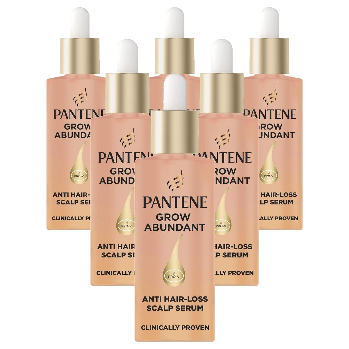 Pantene Grow Abundant Haaruitval Serum voor Dames 6 x 60 ml - Voordeelverpakking