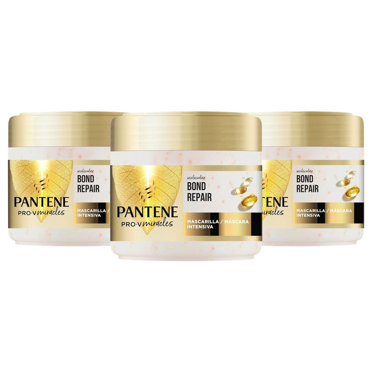 Pantene Molecular Bond Repair Intensief Haarmasker 3 x 300 ml - Voordeelverpakking