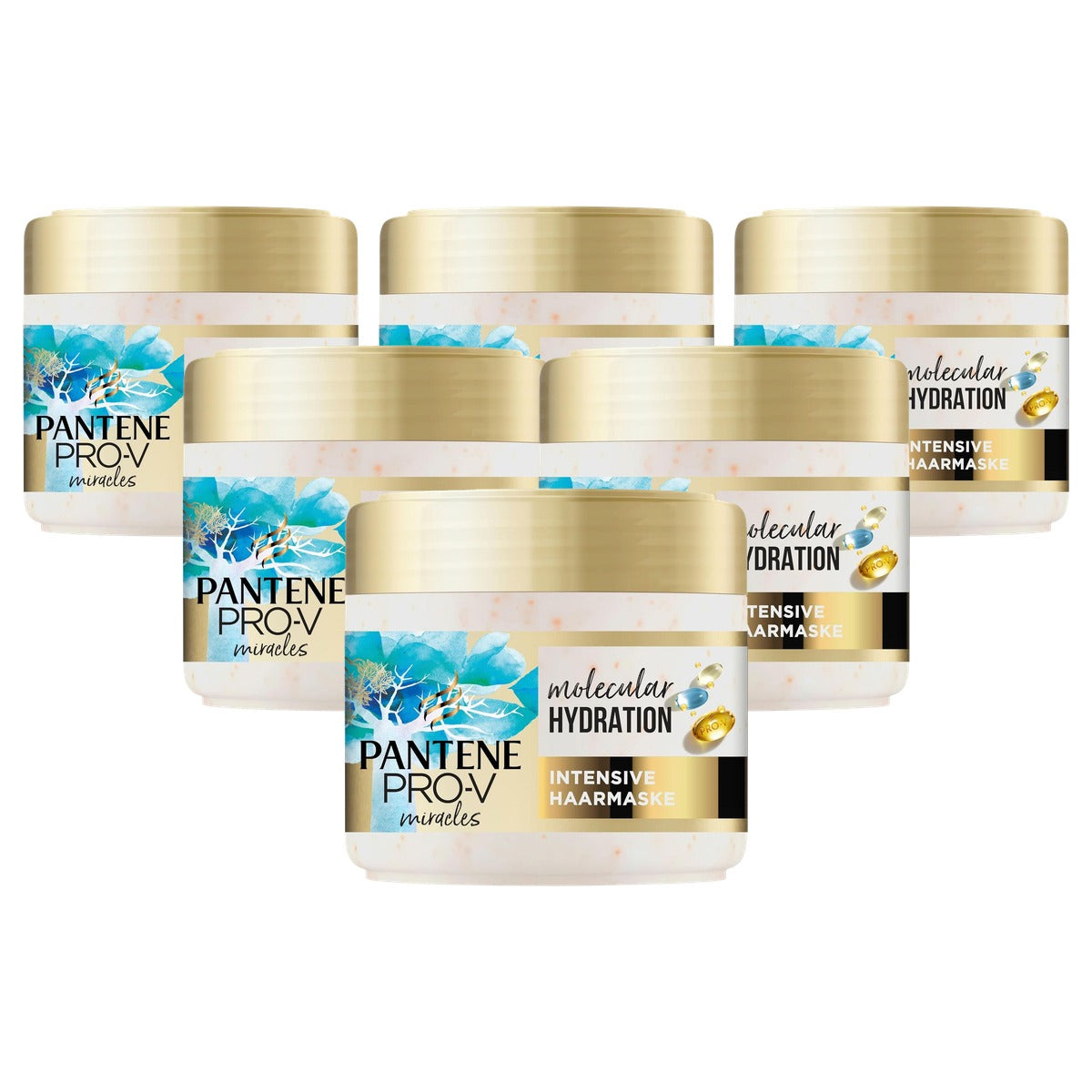 Pantene Pro-V Deep Hydration haarmasker met biotine 6 x 300 ml - Voordeelverpakking