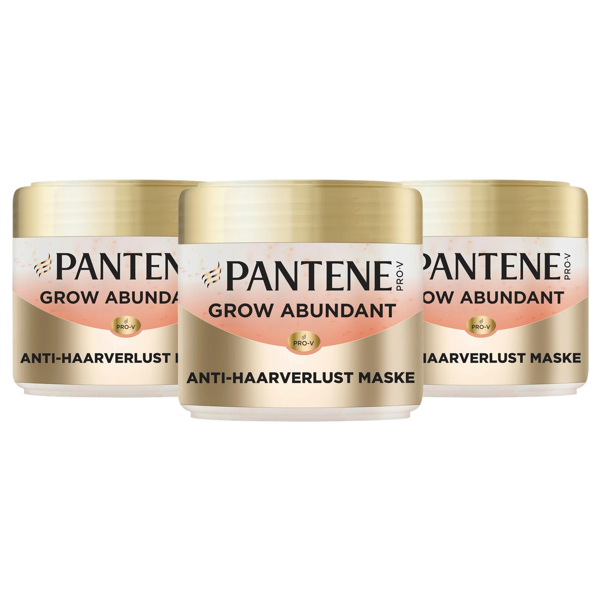 Pantene Pro-V Grow Abundant Anti-haaruitval haarmasker 3 x 300 ml - Voordeelverpakking