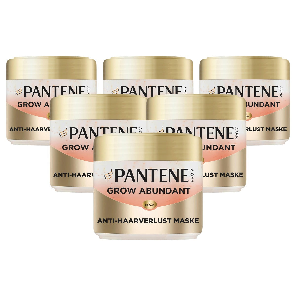 Pantene Pro-V Grow Abundant Anti-haaruitval haarmasker 6 x 300 ml - Voordeelverpakking