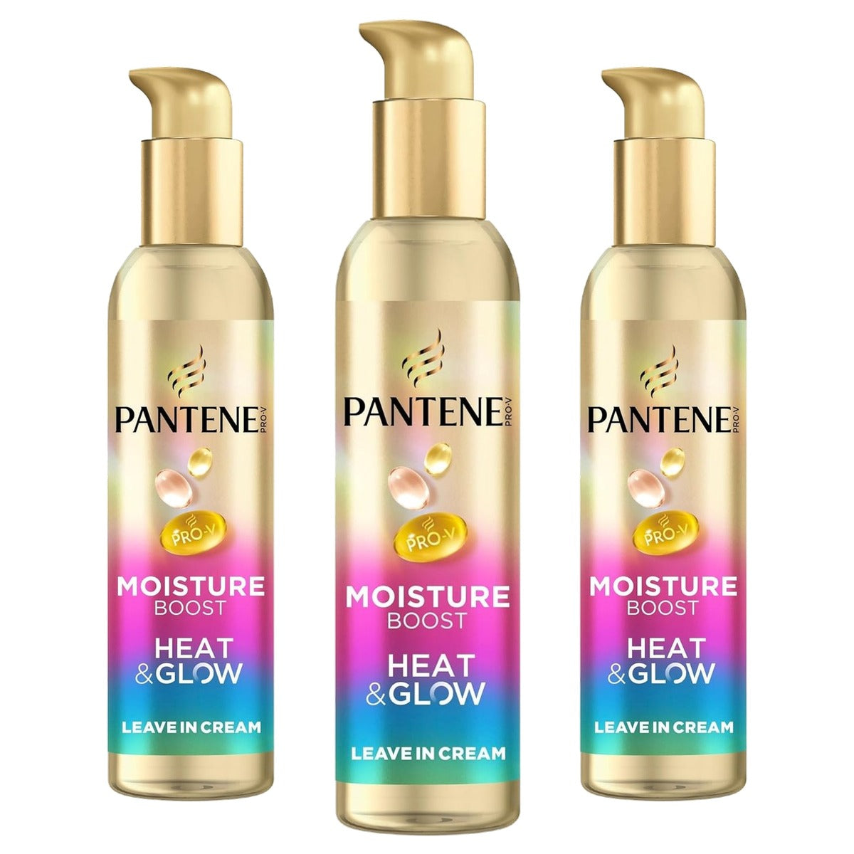 Pantene Pro-V Moisture Boost Heat & Glow Leave-In-crème 3 x 135 ml - Voordeelverpakking
