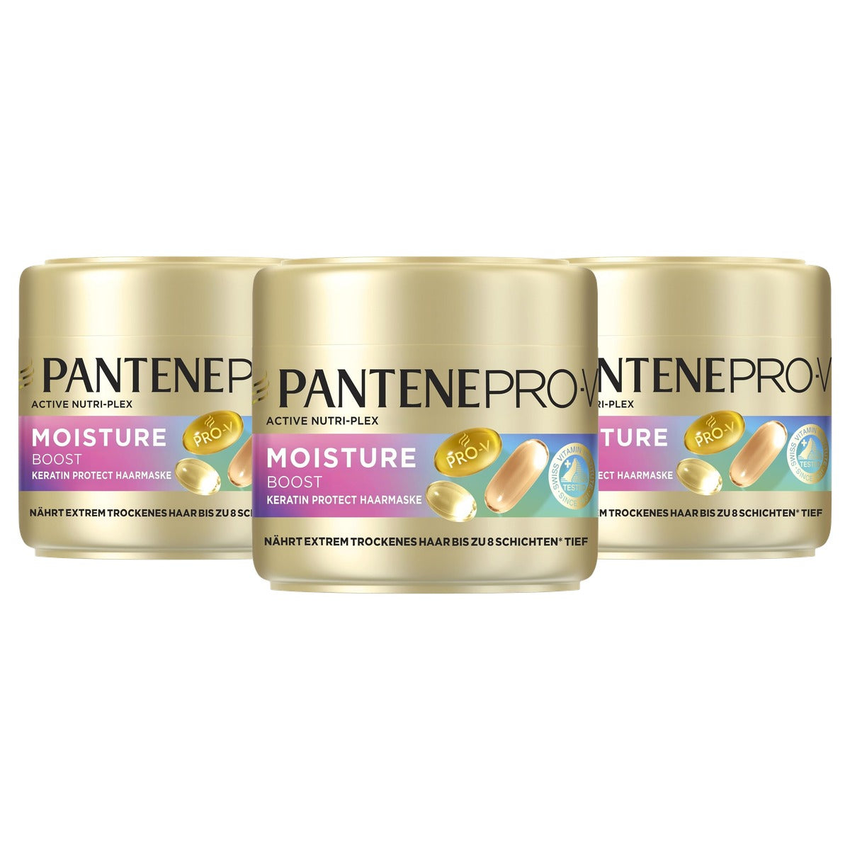 Pantene Pro-V Moisture Boost Keratine Protect haarmasker 3 x 300 ml - Voordeelverpakking