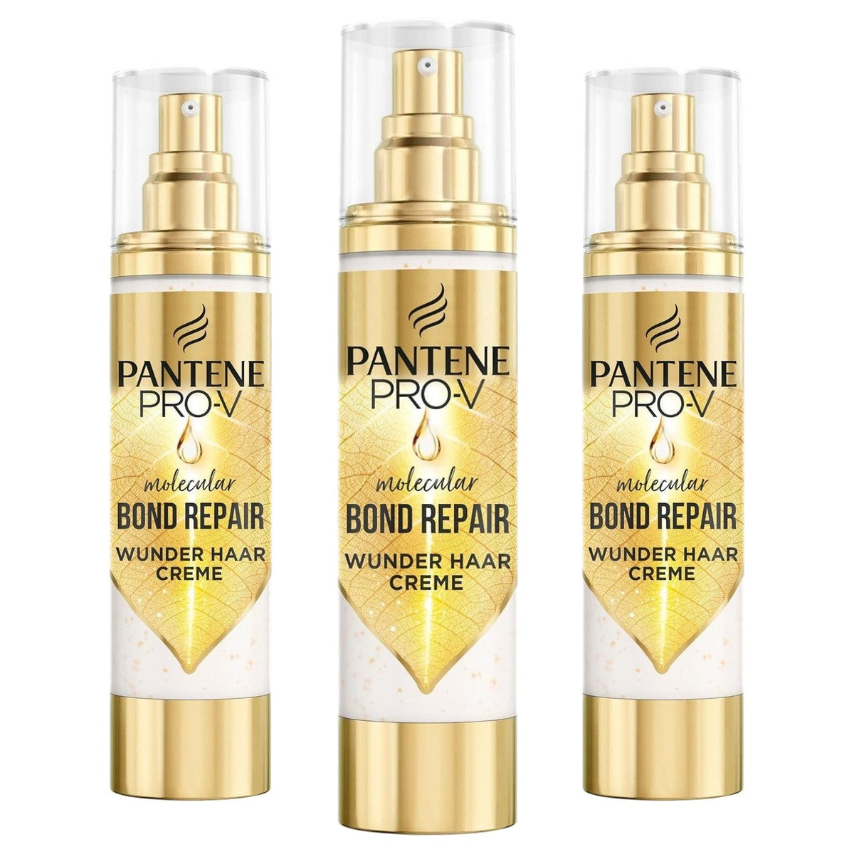 Pantene Pro-V Molecular Bond Repair Leave In Wunder haarcrème 3 x 90 ml - Voordeelverpakking