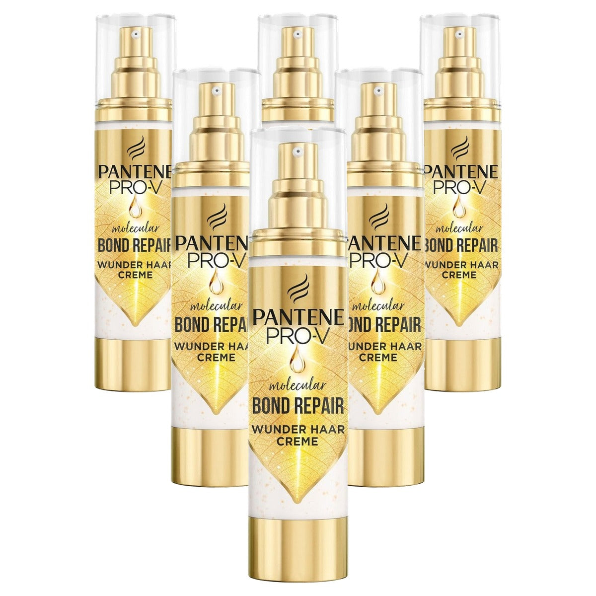 Pantene Pro-V Molecular Bond Repair Leave In Wunder haarcrème 6 x 90 ml - Voordeelverpakking