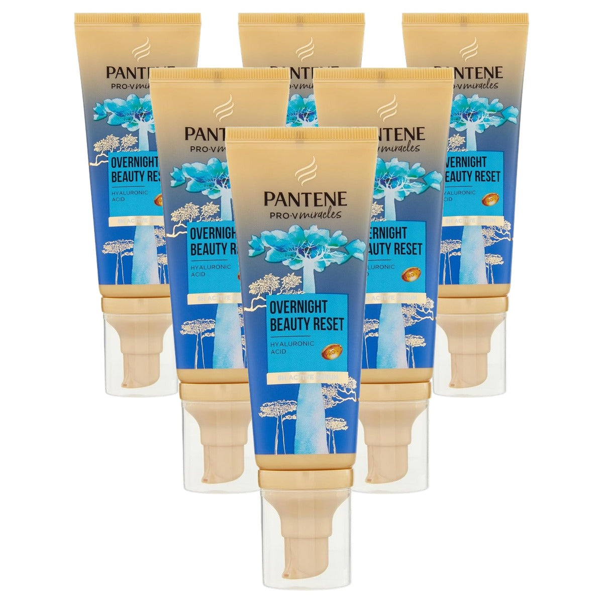 Pantene Pro-V Nachtserum Vocht & Glans met biotine 6 x 70 ml - Voordeelverpakking