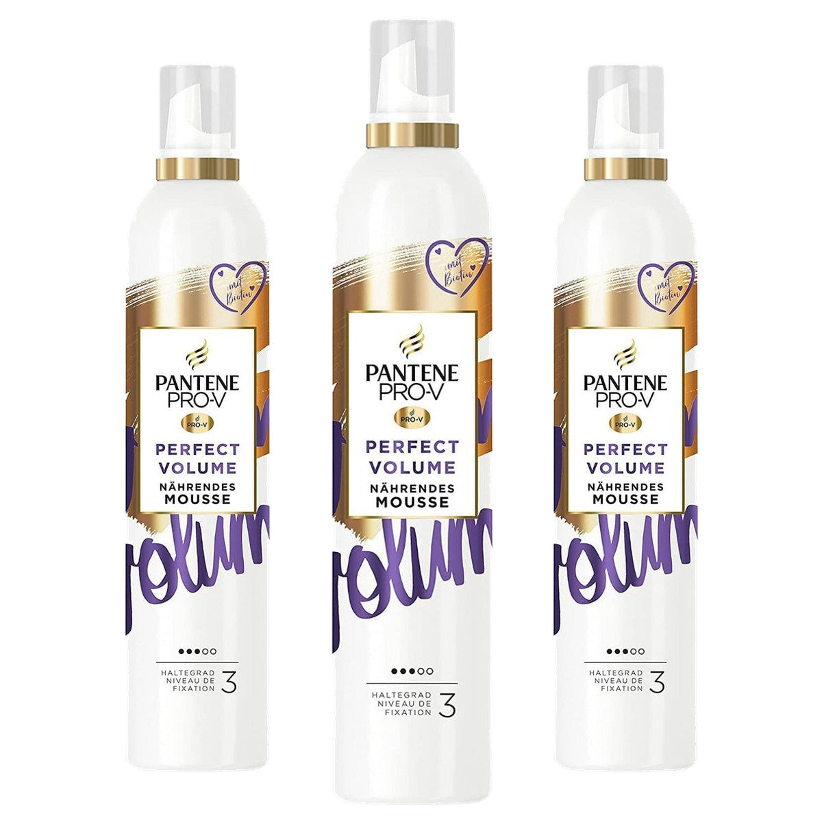 Pantene Pro-V Perfect Volume voedende mousse 3 x 200 ml - Voordeelverpakking